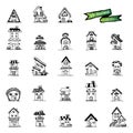 Ã Â¹â¡Houses doodle , icons